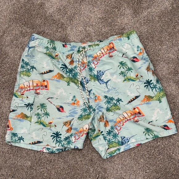 Tommy Bahamas- Naples Florida Seas 6-Inch Swim Trunks XXL - Picture 2 of 5